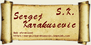 Sergej Karakušević vizit kartica
